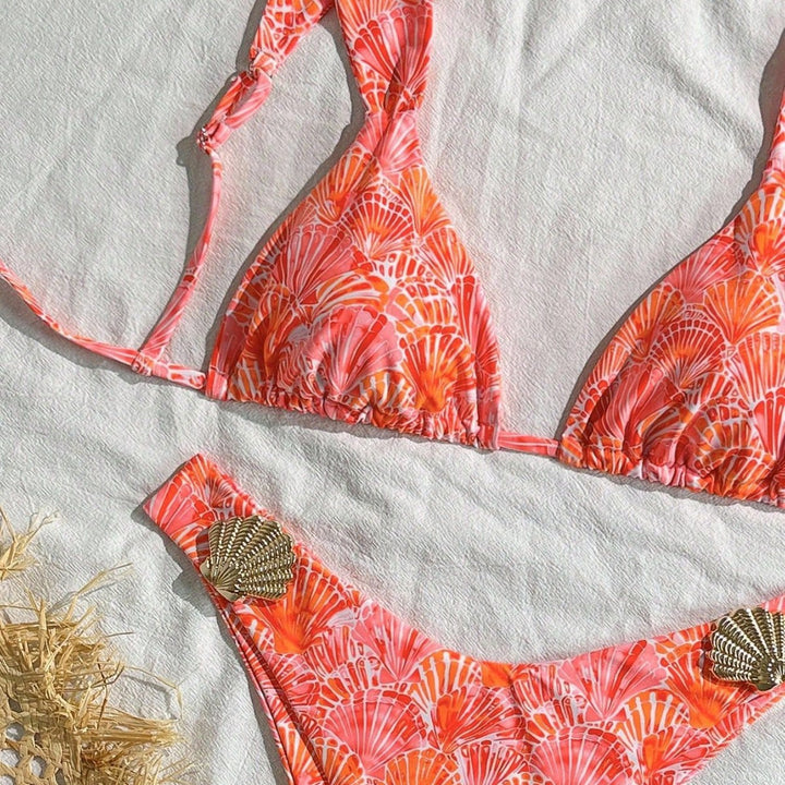 Damen Triangel-Bikini mit modischem Muschel-Design Echo Archiv
