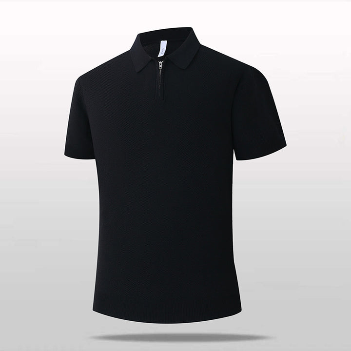 Herren Kurzarm Poloshirt mit Reißverschluss Echo Archiv