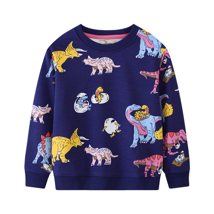 Jungen Sweatshirt mit buntem Dinosauriermuster Echo Archiv