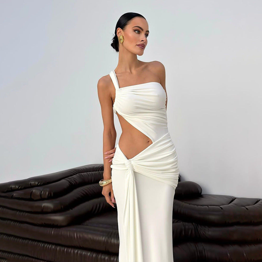 Damen Elegantes Wickelkleid mit asymmetrischem Schnitt und raffiniertem Cut-Out Echo Archiv