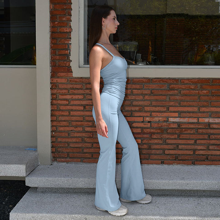 Damen Sportliches Set mit figurbetontem Top und Bootcut-Hosen Echo Archiv