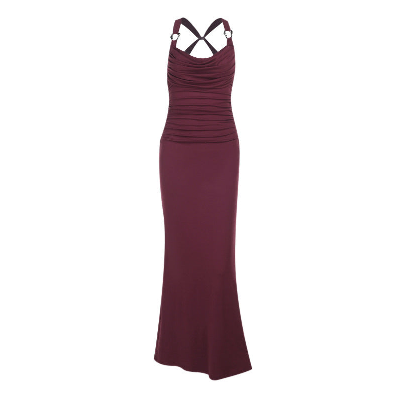 Damen Elegantes Maxikleid mit gerafftem Oberteil Echo Archiv