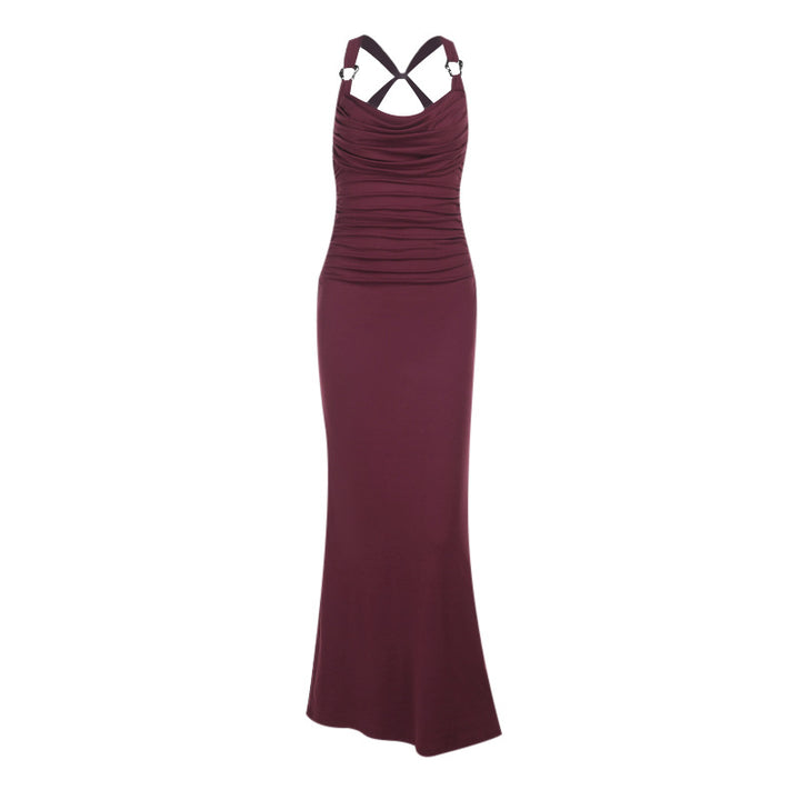 Damen Elegantes Maxikleid mit gerafftem Oberteil Echo Archiv