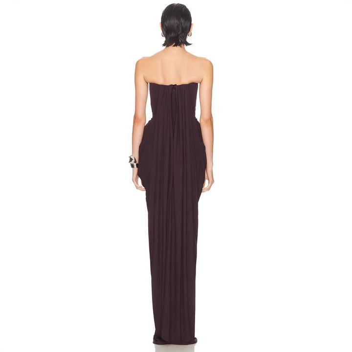 Damen Elegantes Maxikleid mit raffinierten Drapierungen Echo Archiv