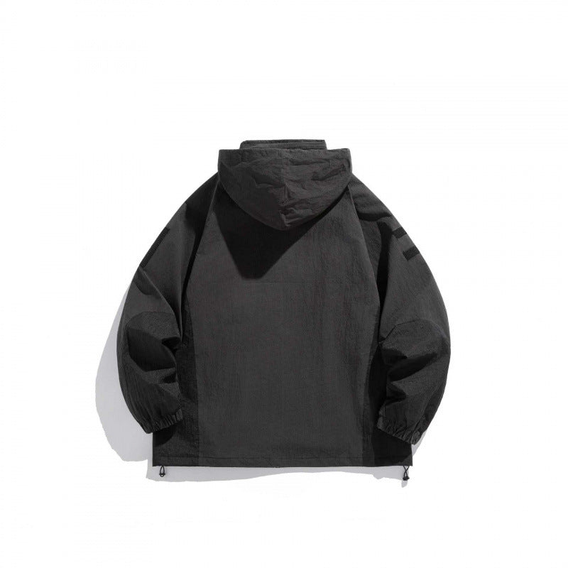 Unisex Technische Utility-Kapuzenjacke mit Reißverschluss, Brusttaschen und Klettpatch Echo Archiv