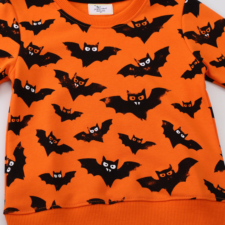 Jungen Sweatshirt mit fröhlichem Fledermaus- und Halloween-Design Echo Archiv
