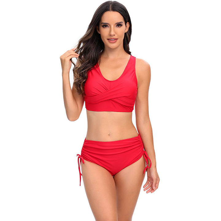 Damen Hochtailliertes Bikini-Set mit verstellbaren Trägern Echo Archiv