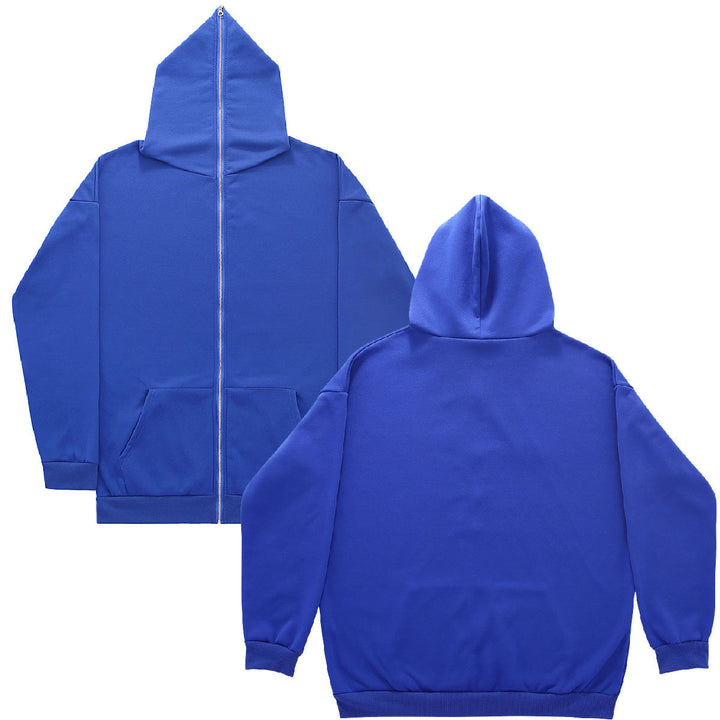 Unisex Zip-Hoodie mit durchgehendem Reißverschluss bis in spitze Kapuze, Kängurutasche und gerippten Bündchen Echo Archiv