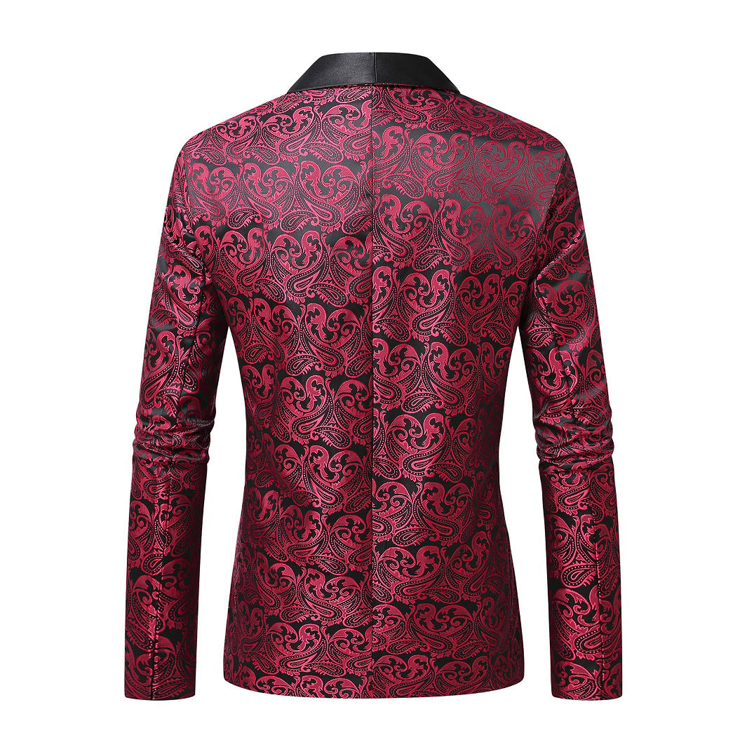 Herren eleganter Pailletten Blazer mit Paisley-Muster Echoarchiv