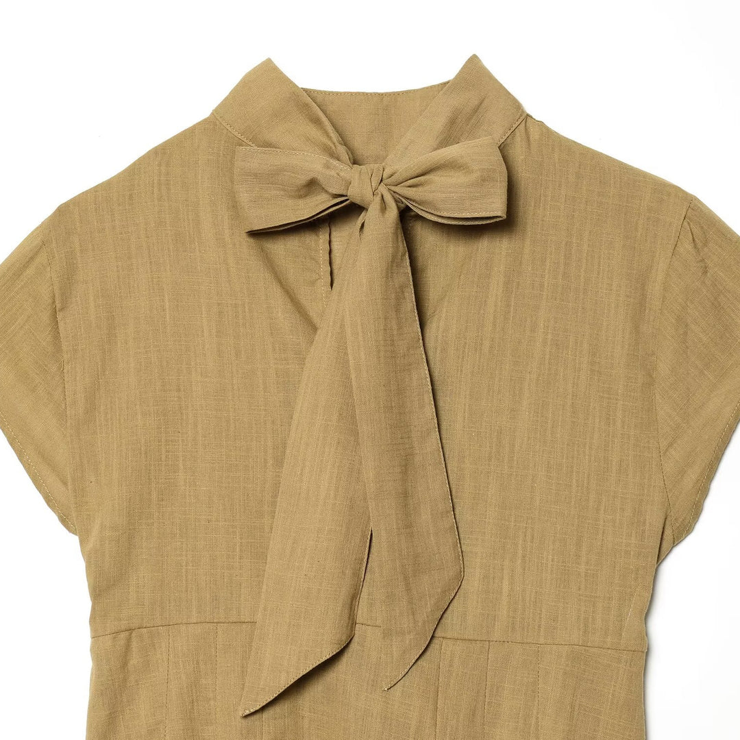 Damen Blusenshirt mit elegantem Stehkragen und plissierten Details Echo Archiv