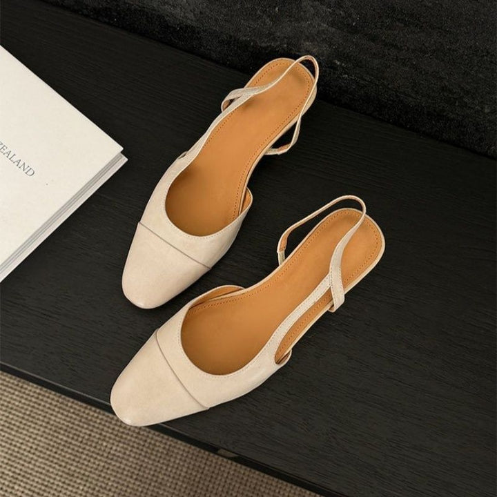 Damen Slingback-Ballerinas mit quadratischer Zehenbox und elastischem Fersenriemen – Lioré
