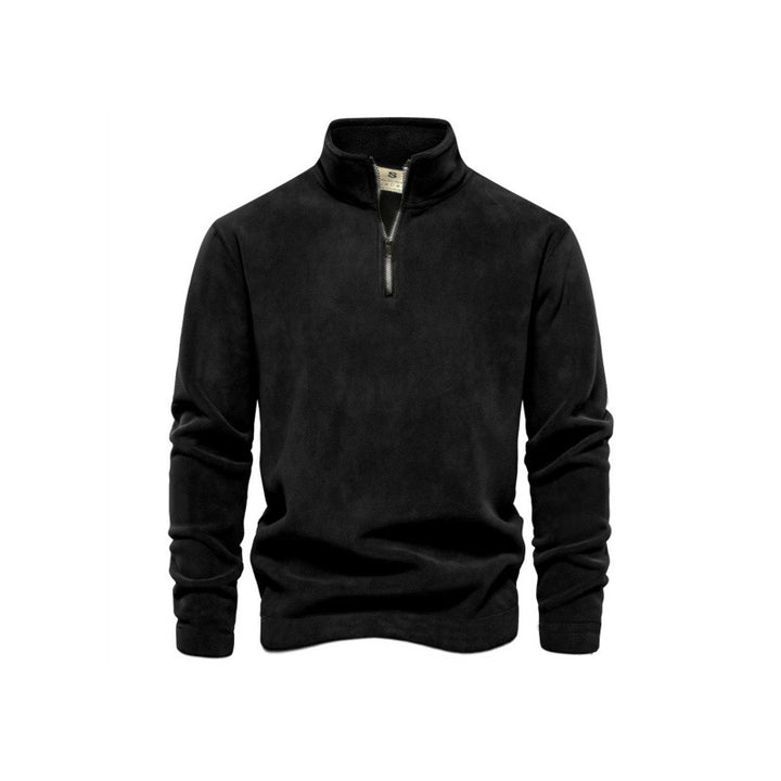 Herren Fleece-Pullover mit Stehkragen Echoarchiv