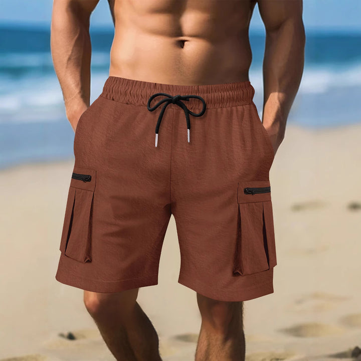 Herren Cargo-Shorts mit praktischen Reißverschlusstaschen und elastischem Bund Echoarchiv