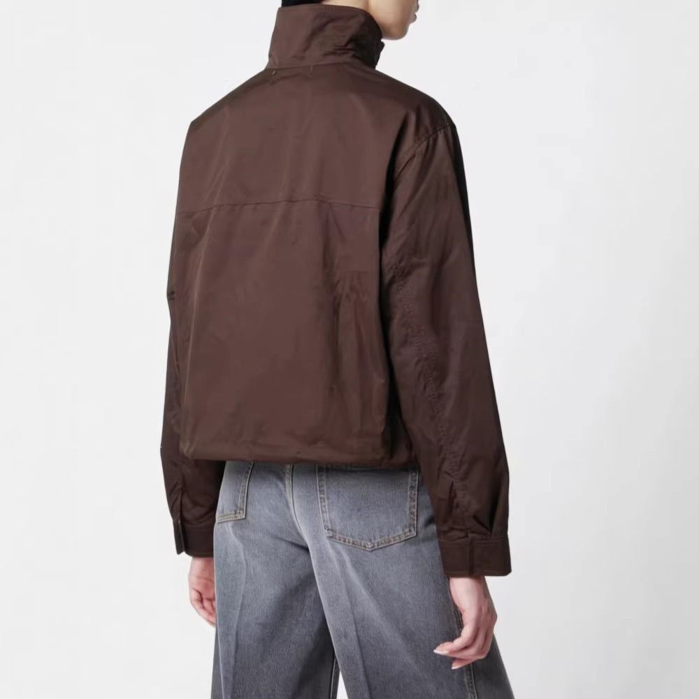 Damen Modische Jacke mit Stehkragen – Célinea