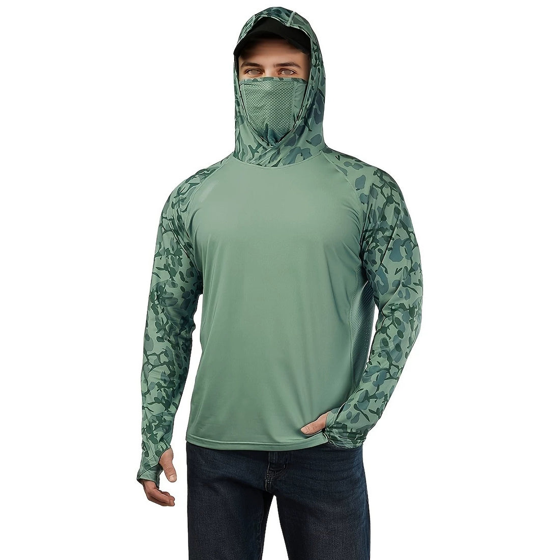 Herren Sportliches Langarmshirt mit Kapuze – Marzano