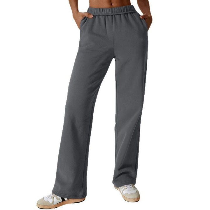 Damen nan weite hochgeschnittene Jogginghose aus weichem Sweat mit elastischem Bund und Eingrifftaschen Echo Archiv