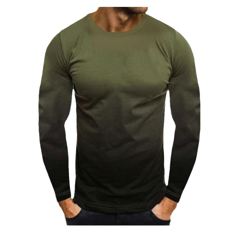 Herren Langarmshirt mit modernem Verlauf und figurbetontem Schnitt Echoarchiv