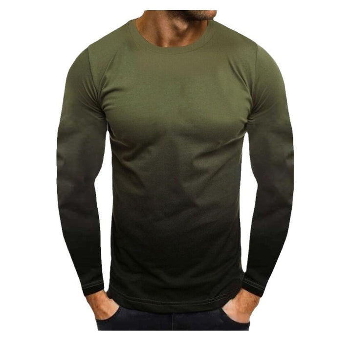 Herren Langarmshirt mit modernem Verlauf und figurbetontem Schnitt Echoarchiv