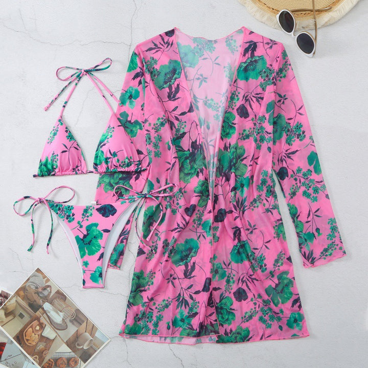 Damen Strandüberwurf mit floralem Design und leichtem Stoff Echo Archiv