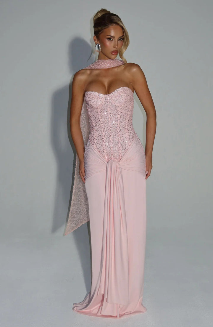 Damen Strapless Glamour- Abendkleid mit drapierter Taille Echo Archiv