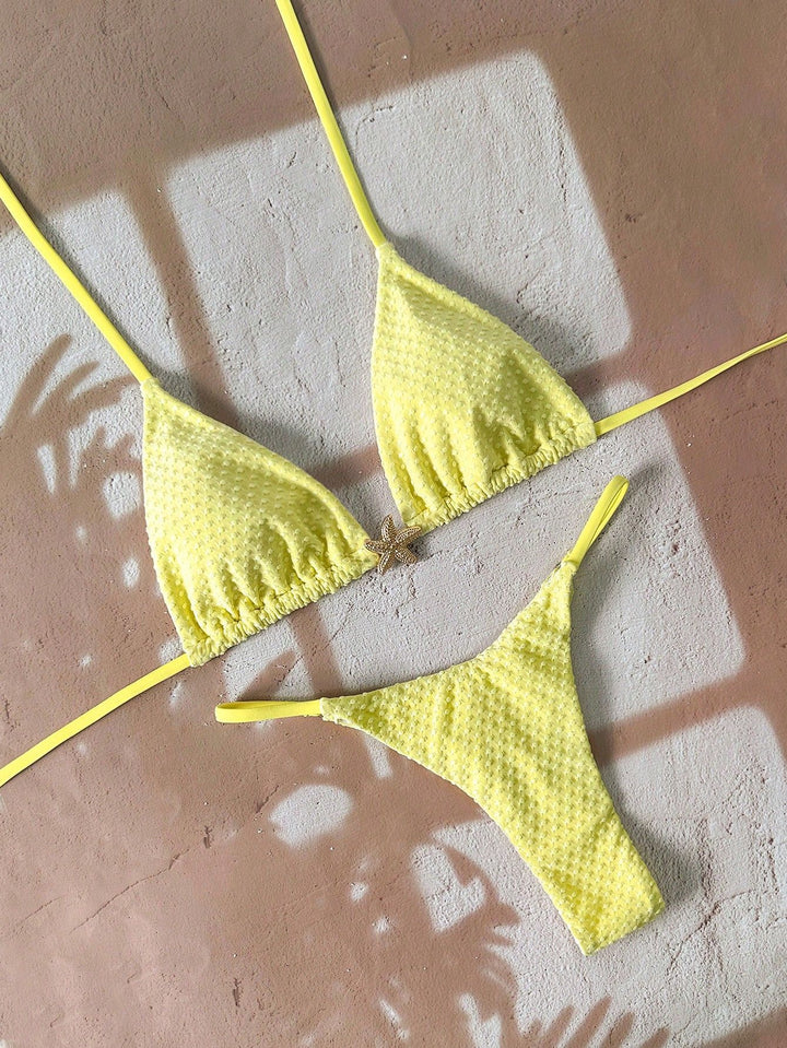 Damen Triangel-Bikini mit strukturiertem Stoff und maritimen Details Echo Archiv