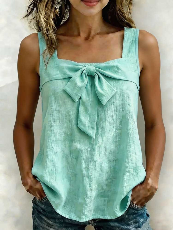 Damen Elegantes Top mit Schleifendetail Echo Archiv