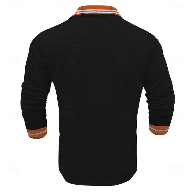 Herren Polohemd mit modernem Design und kontrastierenden Elementen Echoarchiv