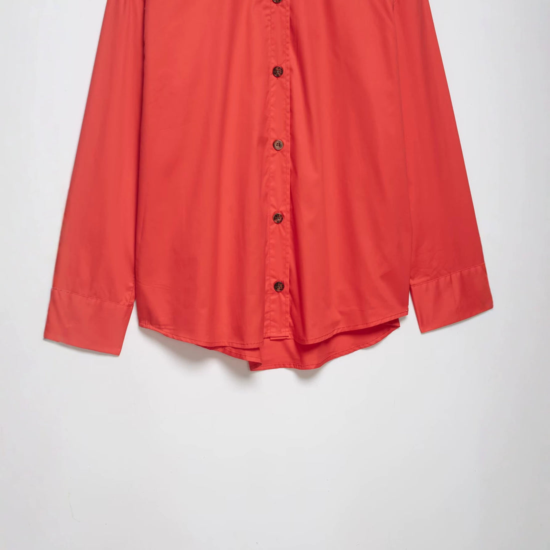 Damen Oversize Hemdjacke mit Stehkragen und durchgehender Knopfleiste Echo Archiv