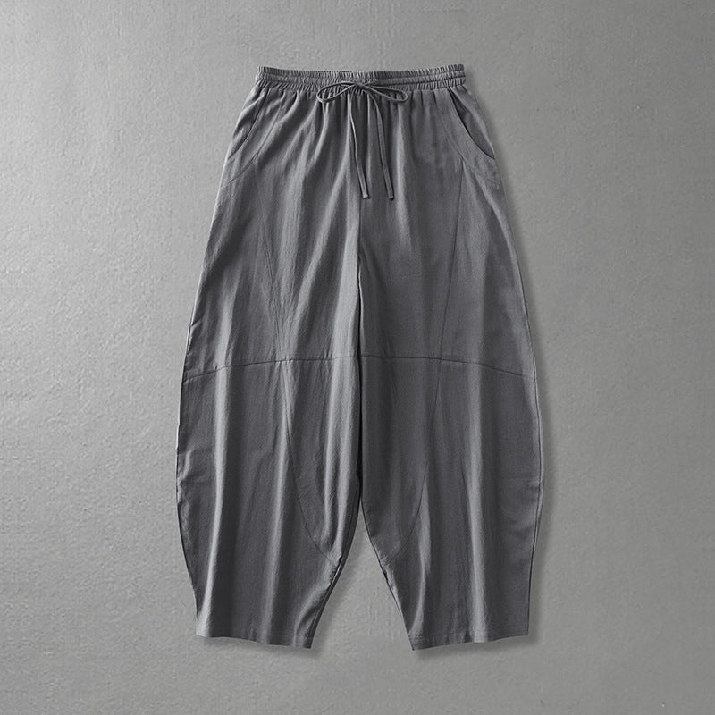 Damen weite Haremshose aus leichtem Satin mit Tunnelzug und seitlichen Taschen Echoarchiv