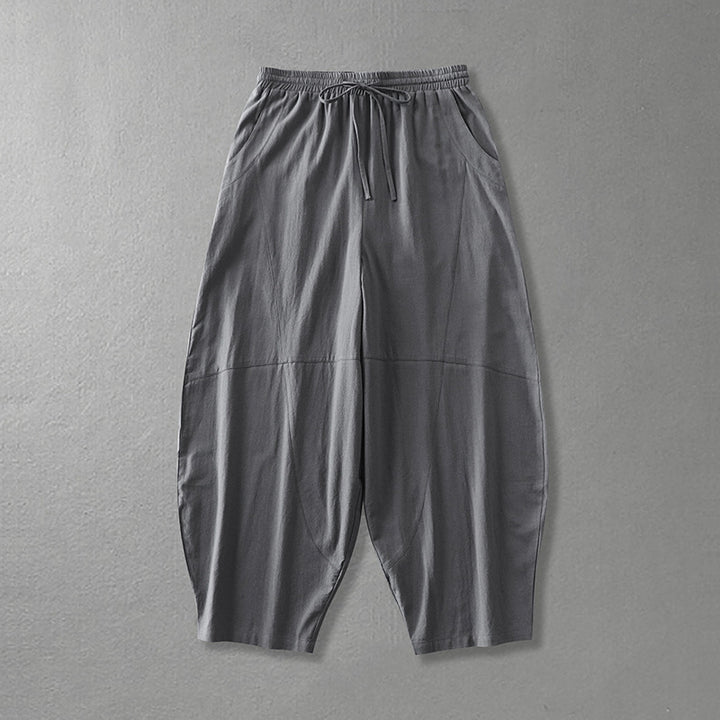 Damen weite Haremshose aus leichtem Satin mit Tunnelzug und seitlichen Taschen Echoarchiv
