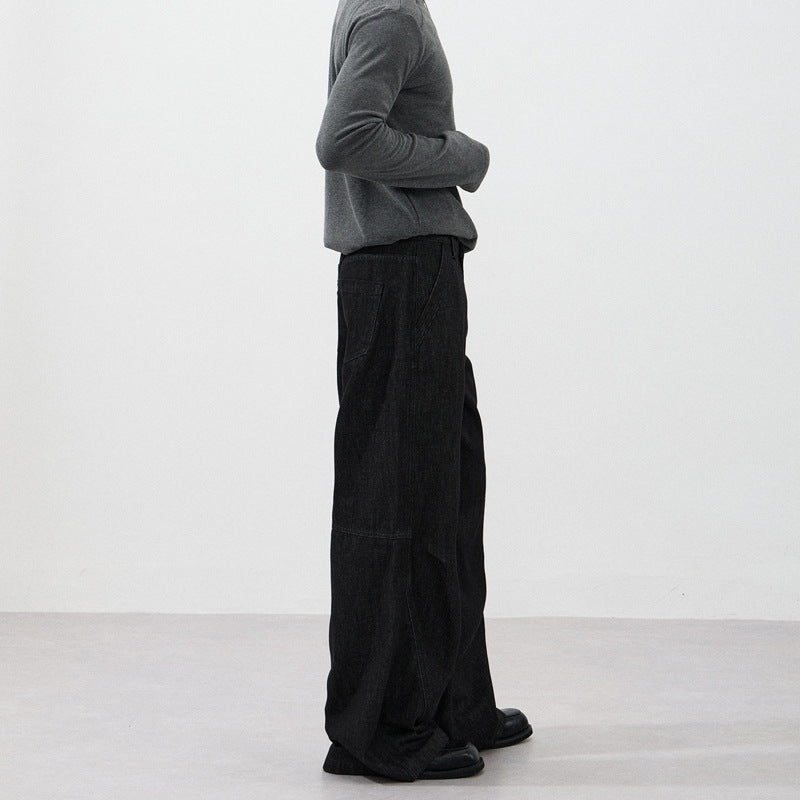 Herren Marlene-Denimhose im extraweiten Palazzoschnitt mit bodenlangem Bein Echo Archiv