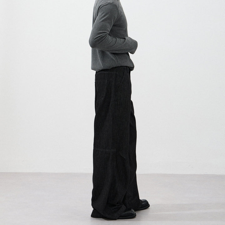 Herren Marlene-Denimhose im extraweiten Palazzoschnitt mit bodenlangem Bein Echo Archiv