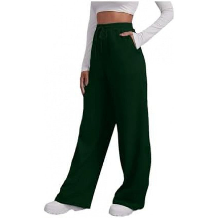 Damen nan fließende High-Waist Palazzo-Loungehose aus leichtem Jersey mit Elastikbund und praktischen Eingrifftaschen Echo Archiv