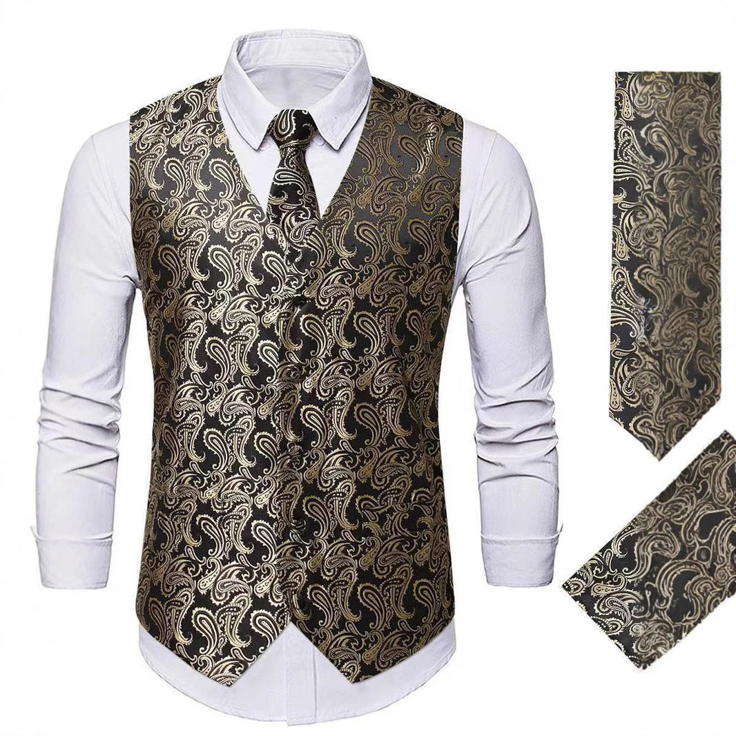Herren elegante Weste mit Paisley-Muster Echoarchiv