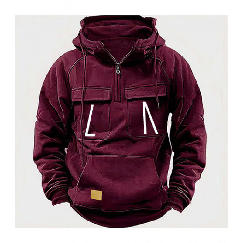 Herren Freizeit Kapuzenpullover mit Taschen und modernem Schnitt Echoarchiv