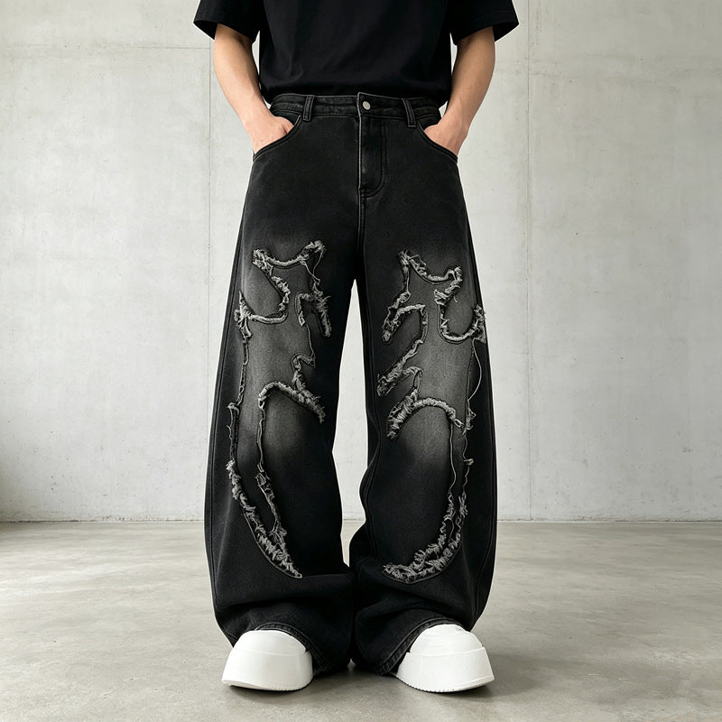 Herren Weit geschnittene Destroyed Jeans Echoarchiv