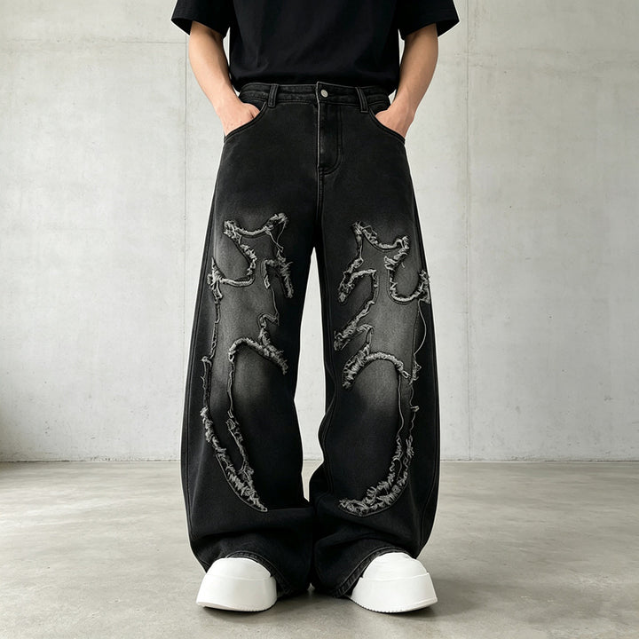 Herren Weit geschnittene Destroyed Jeans Echoarchiv