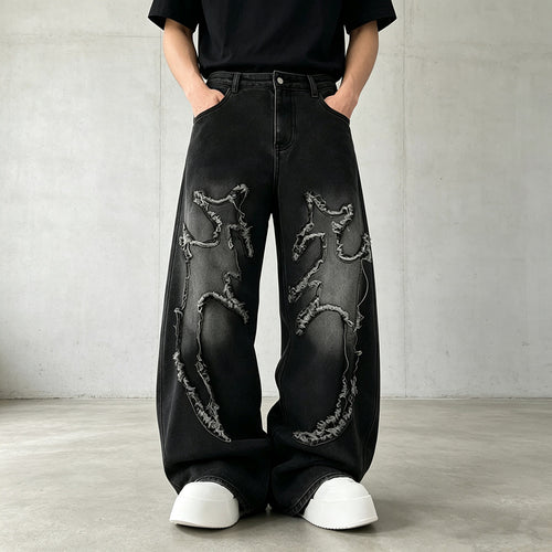 Herren Weit geschnittene Destroyed Jeans Echoarchiv