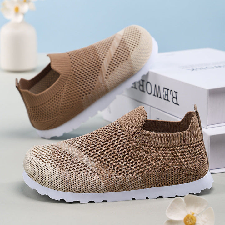 Damen Atmungsaktive Slip-On Sneakers mit elastischer Netzstruktur Echo Archiv
