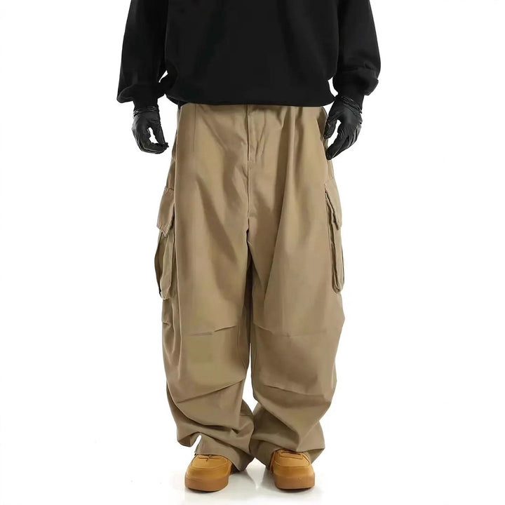 Herren Weite Baggy-Cargohose mit tiefem Schritt, großen Klappentaschen & relaxed Fit Echo Archiv