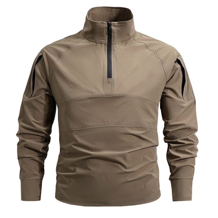 Herren nan taktisches Halbzip-Combatshirt mit Ärmeltaschen, elastischen Bündchen und atmungsaktivem Stretchmaterial Echo Archiv