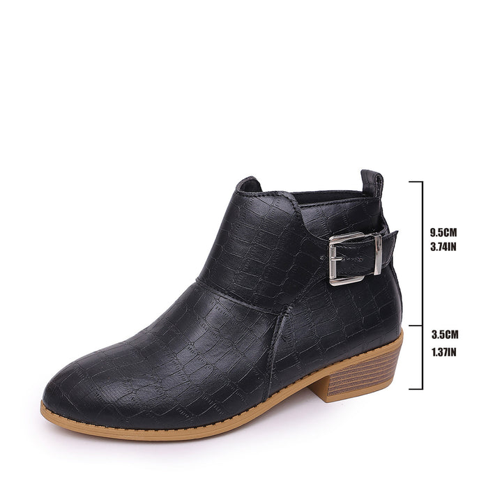 Damen Mode Stiefeletten mit Schnallen-Detail Echo Archiv