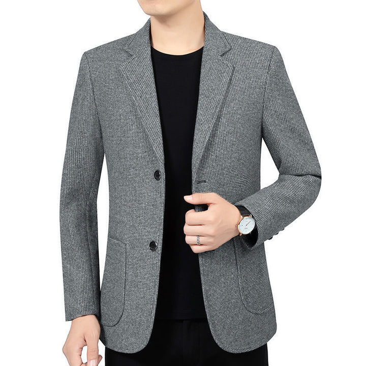 Herren Slim Fit Sakko mit feiner Struktur und klassischer Knopfleiste – Tianoro