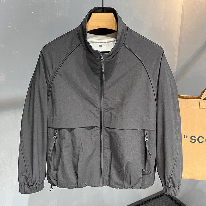 Herren urbane Übergangsjacke mit integriertem Windschutz Echoarchiv