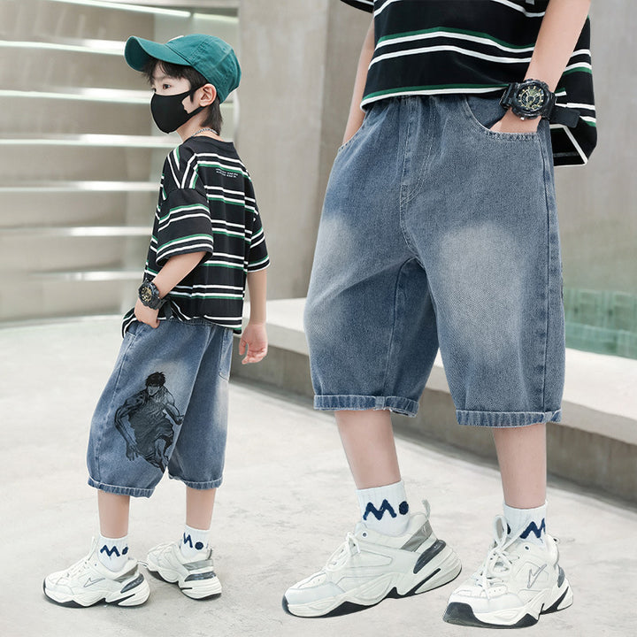 Unisex lässige Jeans-Shorts mit einzigartigem Charakter Echo Archiv