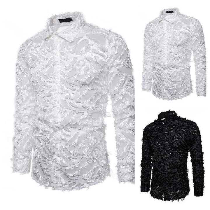 Herren Modisches Hemd mit strukturiertem Design Echoarchiv