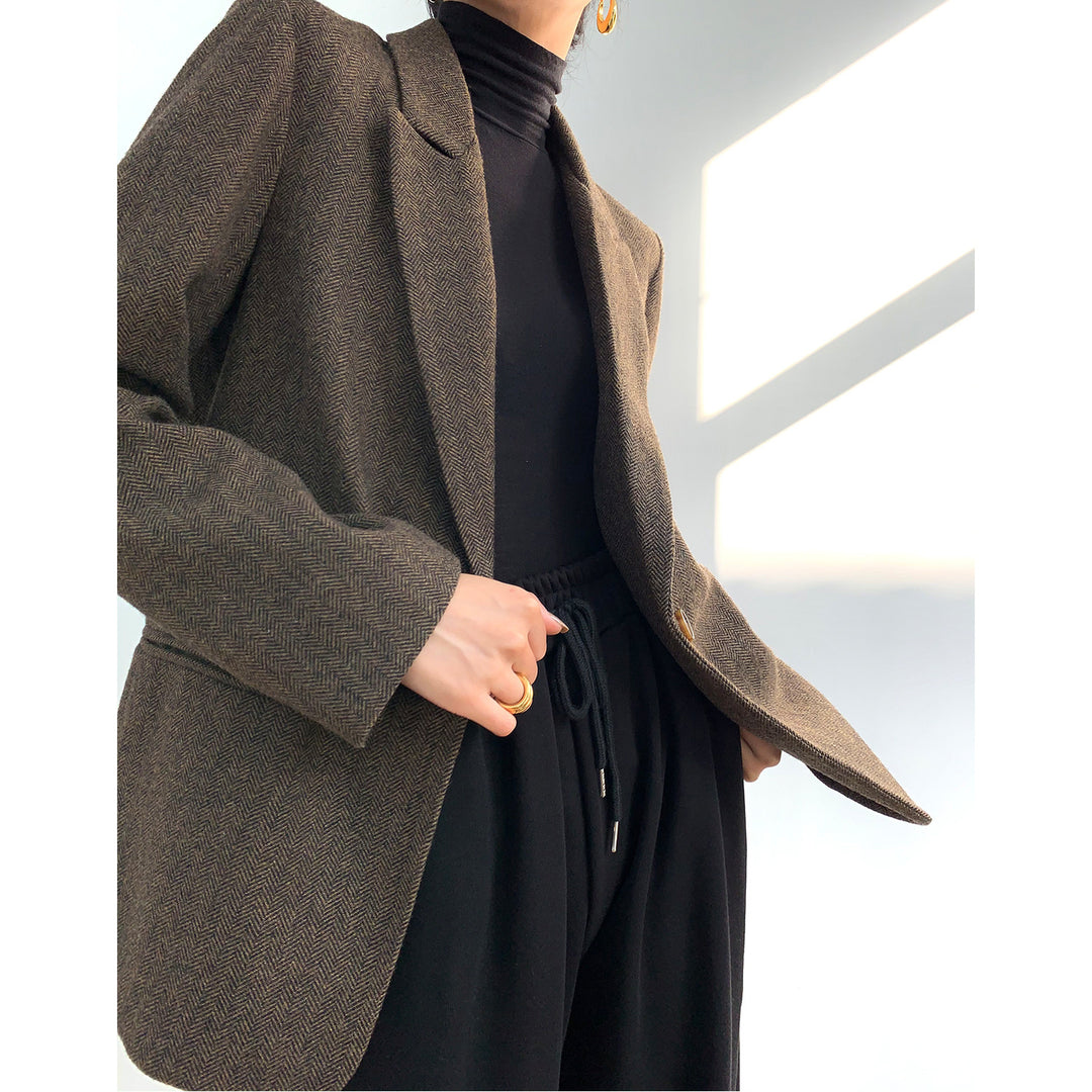 Damen Eleganter Wollblazer Echoarchiv