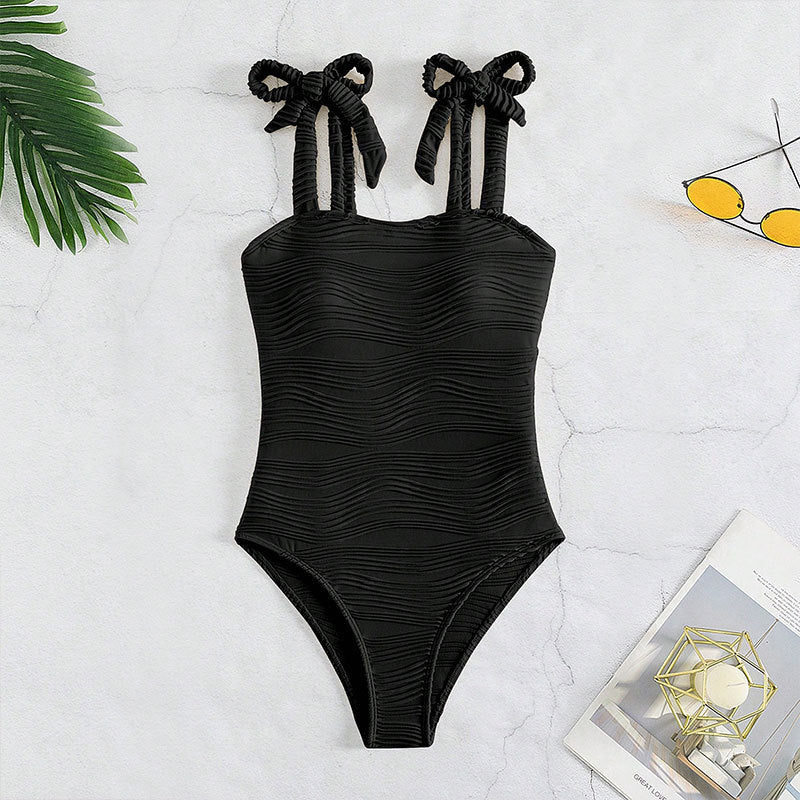 Damen Schwimmanzug mit wellenförmigem Design und verstellbaren Trägern Echo Archiv