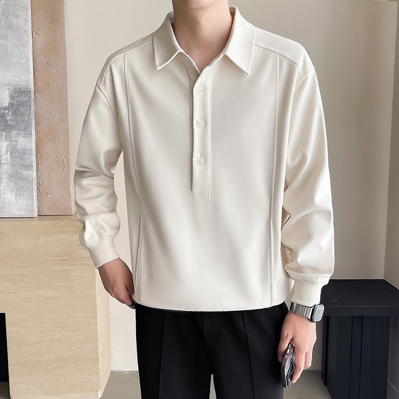 Herren Poloshirt mit modernem Kragen und Knopfleiste Echoarchiv