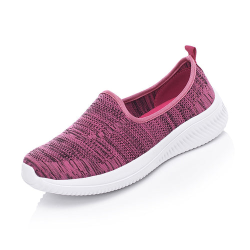 Damen nan leichte Slipper-Walkingschuhe mit atmungsaktivem gestricktem Obermaterial Echo Archiv